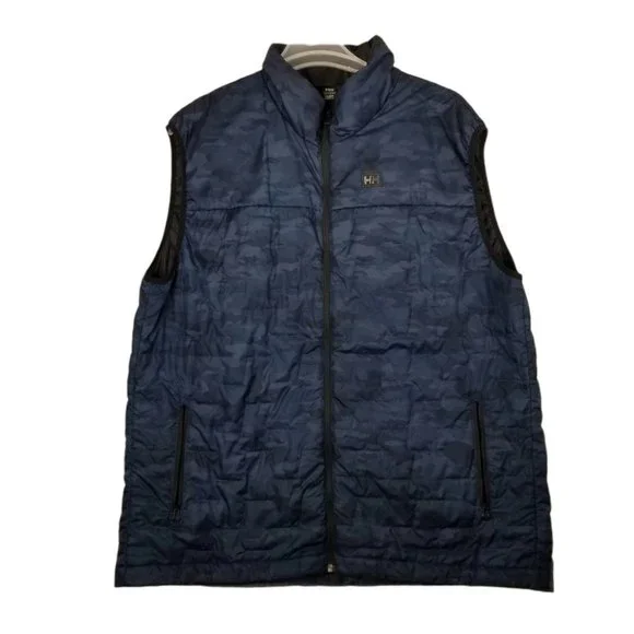 Helly Hansen Blue Camo Puffer Vest - Picture 1 of 7